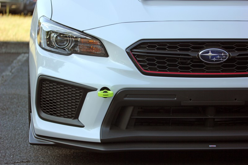 Subaru WRX STI Tow Hook Kit - Front - Perrin Performance - Neon Yellow - `18-`21